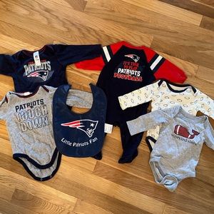 New England Patriots Baby Onesie Bundle